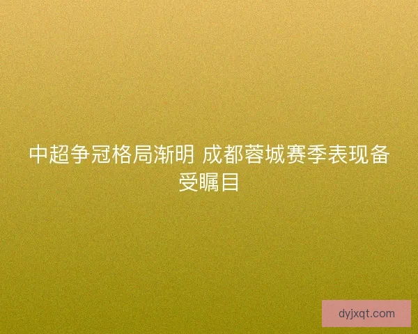 中超争冠格局渐明 成都蓉城赛季表现备受瞩目